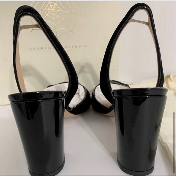 BNIB Charlotte Olympia Velvet Cat slingback heel - Picture 5 of 11